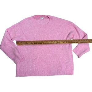 J.Crew Extra-Soft Ribbed Crewneck Sweater Pink Womens Large Acrylic Blend